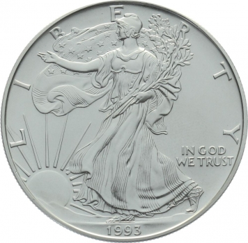 USA 1 Dollar 1993 Silver Eagle - 1 Unze Feinsilber